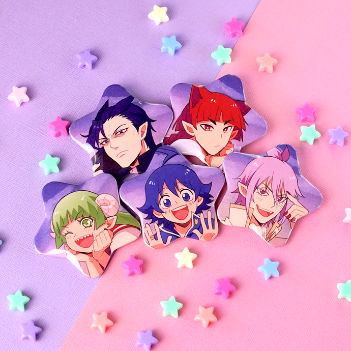 Iruma-kun Star Buttons