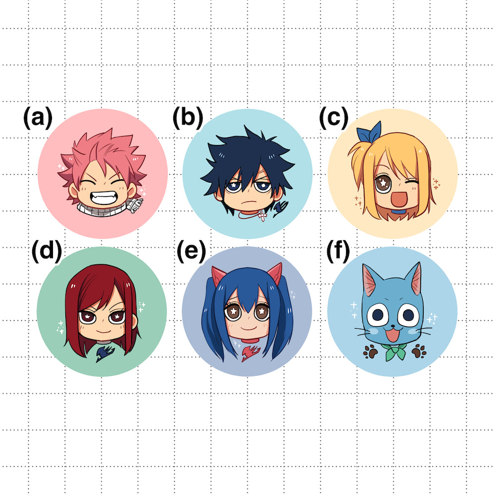 Fairy Tail Small Circle Buttons