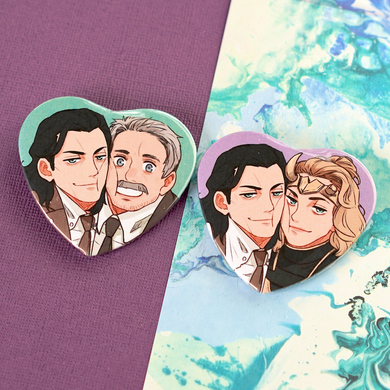 Loki Heart Buttons