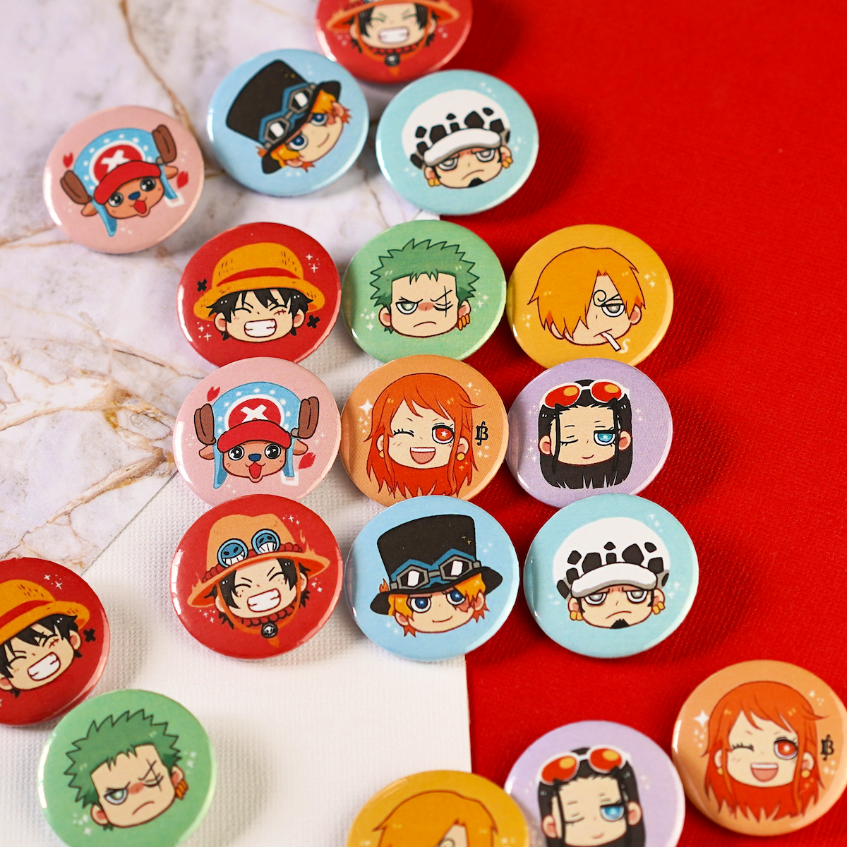 One Piece Small Circle Buttons – Lightning Strikes Art