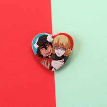 Load image into Gallery viewer, Tiger &amp; Bunny Heart Button