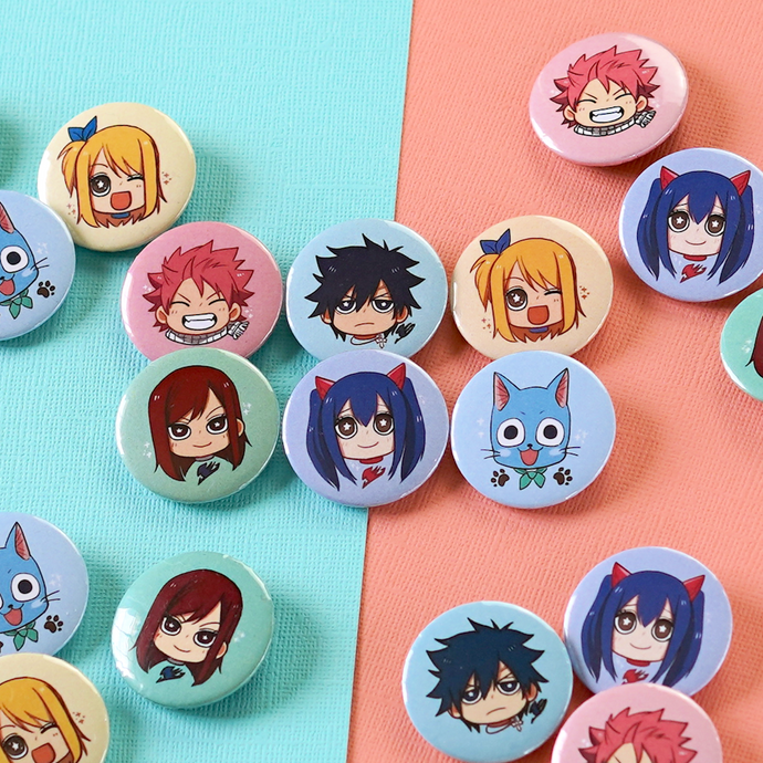 Fairy Tail Small Circle Buttons